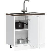 Berkfield Home Sink Base Cabinet Black Engineered Wood