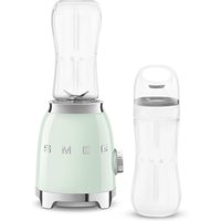Smeg Retro 50's Style Personal Blender, 2x Bottles-To-Go, 2 Speeds in Pale Green