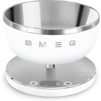 Smeg KSC01WHMWW Collection Digital Kitchen Scale with removeable bowl, four units of measurement & rechargeable battery, Matte White | Size: A
