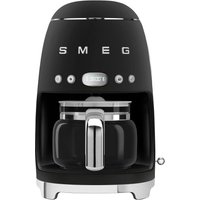 Smeg DCF02BLMUK Retro 50s Style 1.4L Drip Coffee Machine, Auto Start, Keep Warm Function, Black | Size: A