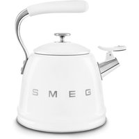 Smeg WKF01WH Whistling Kettle, 2.3 litres with Steam Whistle, Cool Touch Handle & Practical Spout, White | Size: A