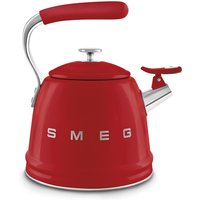 Smeg WKF01RD Whistling Kettle for Hobs, Stainless Steel, 2.3 liters, Red | Size: A