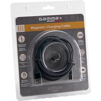 Gamma+ Men's Magnetic Power Cord with USB & Mini USB Connectors for Clippers & Trimmers in Black