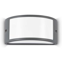 Netlighting Rex 1 Light Outdoor Wall Light Anthracite IP44 E27 in Black