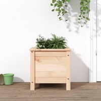 Berkfield Home Garden Planter 40x40x39 cm Solid Wood Pine in Brown | Size: 40 x 40 x 39 cm