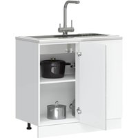 Berkfield Home Sink Base Cabinet Concrete Grey Engineered Wood