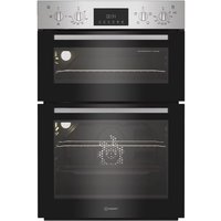 Indesit DII 10D IX - Stainless Steel Double Oven - 69L Main Oven - A Energy in Metallic Silver