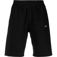 Off-White Men's Scribble Design Black Sweat Shorts | Size: Large