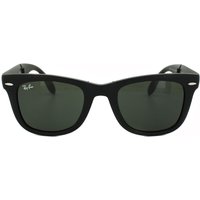 Ray-Ban Rectangle Matt Black Green Folding Wayfarer 4105 Sunglasses