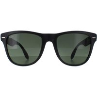 Ray-Ban Men's Rectangle Matt Black Green Folding Wayfarer 4105 Sunglasses