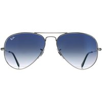 Ray-Ban Men's Aviator Silver Gradient Light Blue Sunglasses