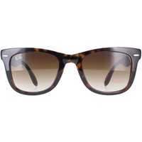 Ray-Ban Men's Rectangle Light Havana Brown Gradient Folding Wayfarer 4105 Sunglasses