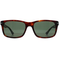 Persol Men's Rectangle Havana Green PO3048S in Brown
