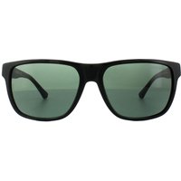 Emporio Armani Men's Rectangle Black Grey Green Sunglasses