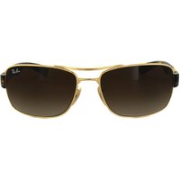 Rectangle Gold Gradient Sunglasses