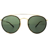 Ray-Ban Round Gold Green Round Double Bridge 3647N Sunglasses