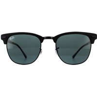 Ray-Ban Round Matte Black Grey Clubmaster Metal RB3716 Sunglasses