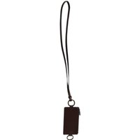 & Calf Leather Lanyard Logo Card Holder Wallet