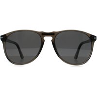 Persol Men's Aviator Smoke Black Polarized PO9649S in Grey