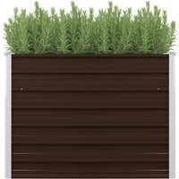 Berkfield Home Garden Raised Bed Brown 100x40x77 cm Galvanised Steel | Size: 100 x 40 x 77 cm