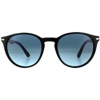 Persol Round Black Azure Gradient Blue Sunglasses