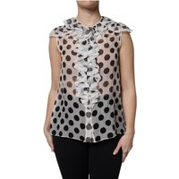 & White Polka Dot Cotton Sleeveless Top True