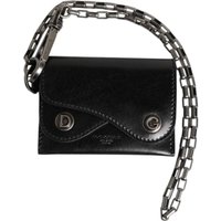 & Cavallo Leather Wallet Chain Snap Bifold Card Holder