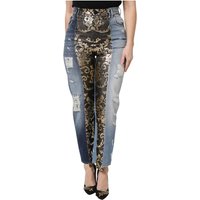 & Patchwork High Waist Denim Jeans