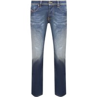 Larkee X Straight Fit Stone Washed Dark Blue Jeans 36S