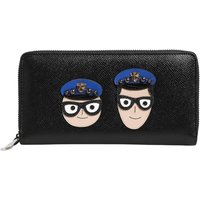& Leather #DGFAMILY Zipper Continental Wallet