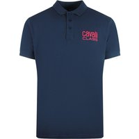 Bold Logo Navy Blue Polo Shirt