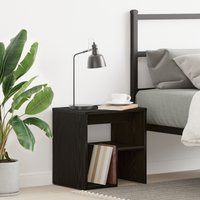 Berkfield Home Nightstand Black Oak 40x30x40 cm Made of Engineered Wood | Size: 40 x 30 x 40 cm