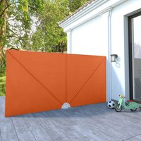 Berkfield Home Collapsible Terrace Side Awning Terracotta 400x200 cm in Brown