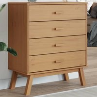 Berkfield Home Drawer Cabinet OLDEN Brown Solid Wood Pine
