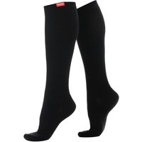 VIM&VIGR Men's 1 Pack Cotton Graduated Compression Socks | 15-20 mmHg in Jet Black | Size: Large/XL