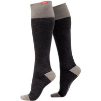 VIM&VIGR 1 Pack Wide Calf Cotton Graduated Compression Socks | 20-30 mmHg in Dark Grey | Size: Medium/Large