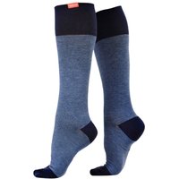VIM&VIGR Men's 1 Pack Wide Calf Cotton Graduated Compression Socks | 30-40 mmHg in Navy | Size: Large/XL