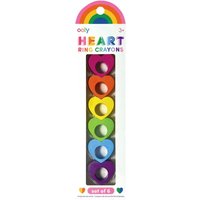 Ooly Heart Ring Crayons Rainbow Set of 6
