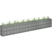 Berkfield Home Gabion Raised Bed Galvanised Steel 360x30x60 cm in Silver | Size: 360 x 30 x 60 cm