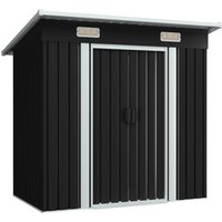 Berkfield Home Garden Shed Anthracite Steel in Black
