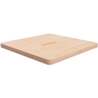 Berkfield Home Square Table Top 70x70x4 cm Untreated Solid Wood Oak in Brown | Size: 70 x 70 x 4 cm