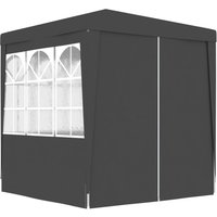 Berkfield Home Professional Party Tent with Side Walls 2x2 m Anthracite 90 g/m? in Black