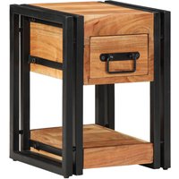 Berkfield Home Nightstand 30x30x40 cm Solid Acacia Wood in Brown | Size: 30 x 30 x 40 cm