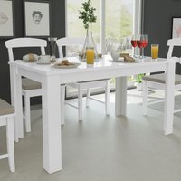 Berkfield Home Dining Table 140x80x75 cm White | Size: 140 x 80 x 75 cm