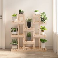 Berkfield Home Plant Stand 104.5x25x109.5 cm Solid Wood Pine in Brown
