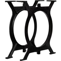 Berkfield Home Dining Table Legs 2 pcs O-Frame Cast Iron in Black
