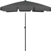 Berkfield Home Beach Umbrella Anthracite 180x120 cm in Black