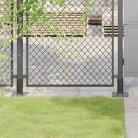 Berkfield Home Post Bases Square 4 pcs Anthracite 51x51 mm Powder-coated Steel