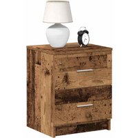 Berkfield Home Bedside Cabinet with 2 Drawers Old Wood 40x36x50 cm in Grey | Size: 40 x 36 x 50 cm