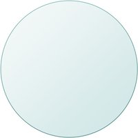 Berkfield Home Table Top Tempered Glass Round 600 mm in Clear